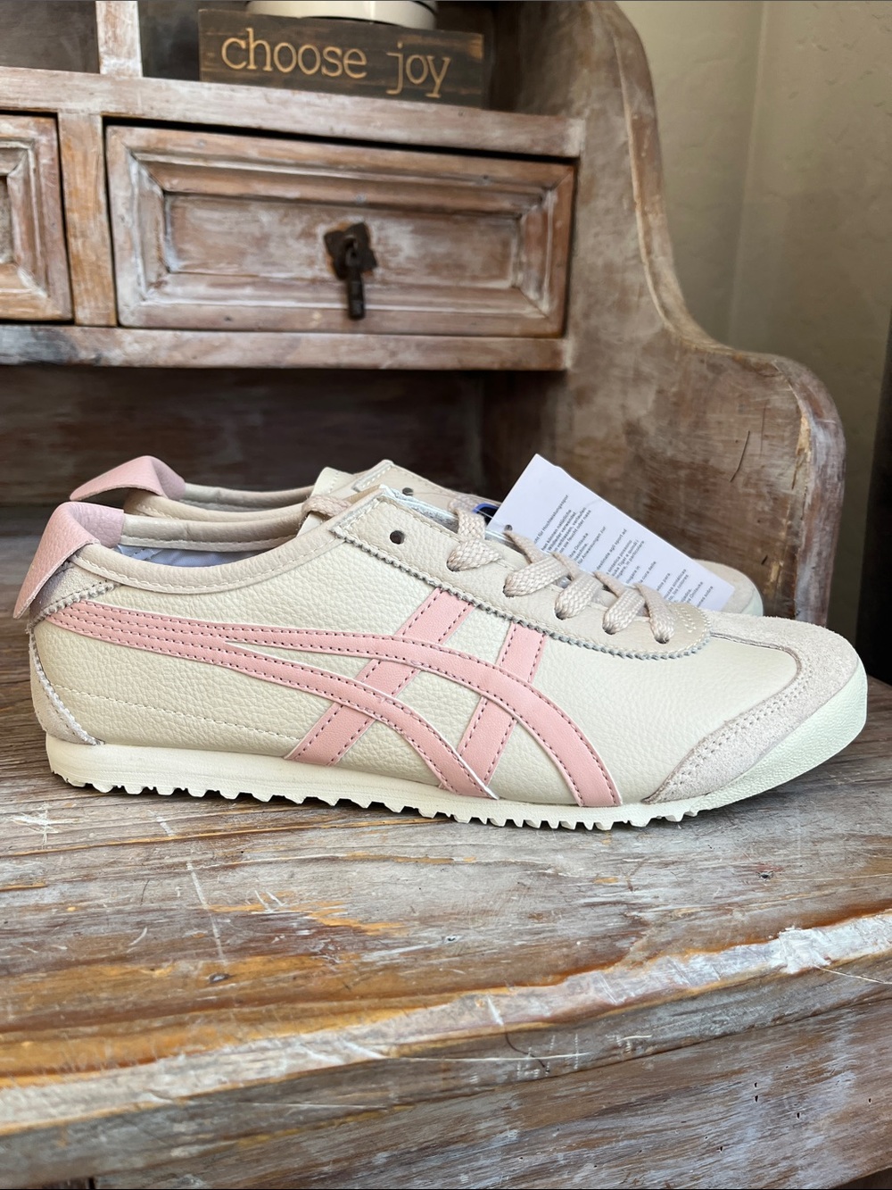 🤍 NWT Onitsuka Tiger Mexico 66 Sneakers by Asics Oatmeal Ginger Leather Size 6